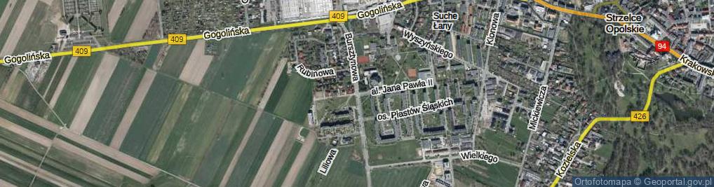 Zdjęcie satelitarne Bursztynowa ul.